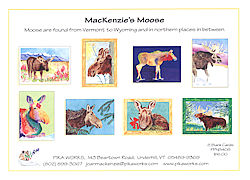 pack of 8 blank moose cards for $16